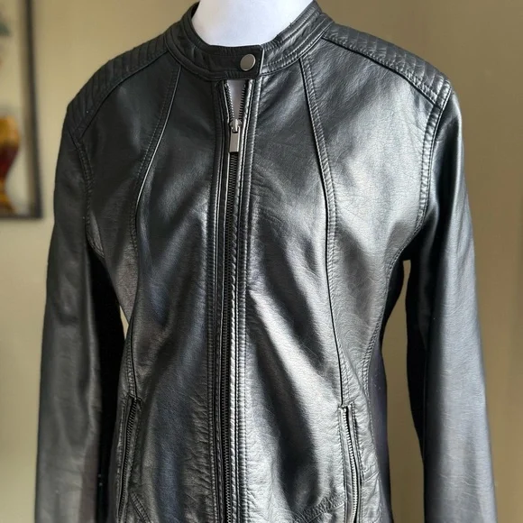 Maurices Black Vegan Leather Jacket - Picture 4 of 11